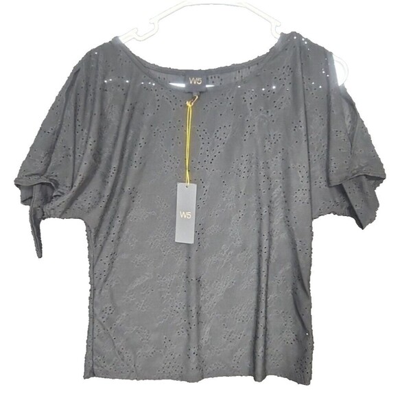W5 Tops - W5 Women's Black T-Shirt Short Sleeve Scoop Neck Size Small S NWT